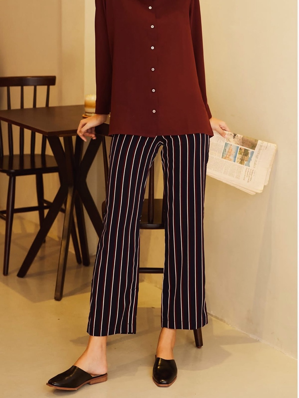 Vietnamese brand Dottie Striped Trousers EUC Size S